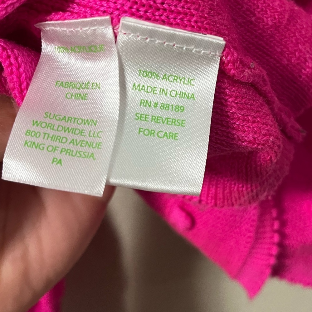 Girls Lilly Pulitzer Hot Pink Sweater - Size XL - Picture 5 of 6